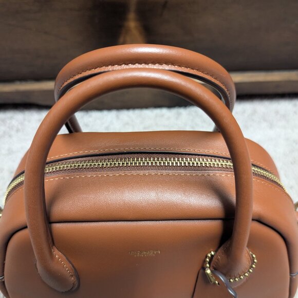 Coach Borough Bowling Bag in Saddle - Picture 4 of 9